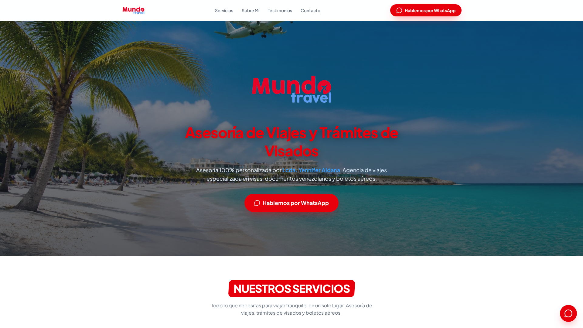 Captura real de Mundo Travel